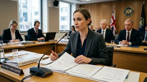 Courtroom forensic witness testimony