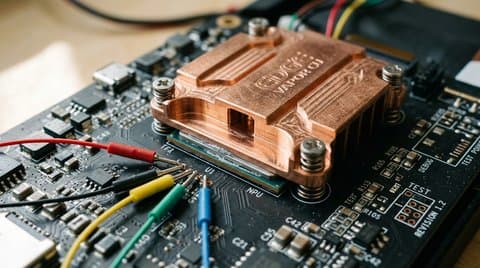 Copper Heatsink NPU Silicon Detail