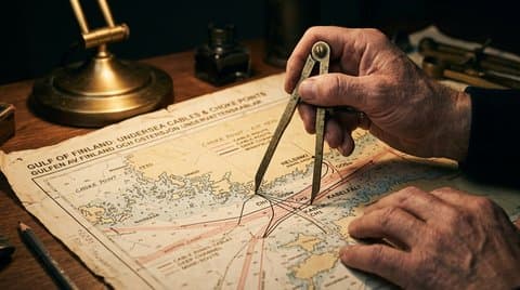 Naval divider measuring Baltic undersea choke points