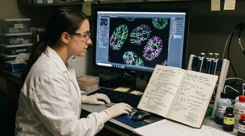 Confocal laser scanning display of chromatin protein circuits