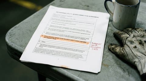Enterprise utility interconnection agreement showing behind-the-meter gas turbine line item