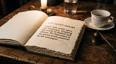Hand-bound letterpress book with lead type impression on heavy cotton rag paper